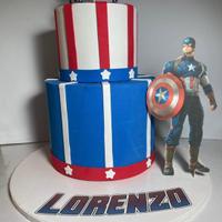 Tort scenografica tema Marvel/Capitan America