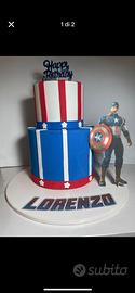 Tort scenografica tema Marvel/Capitan America