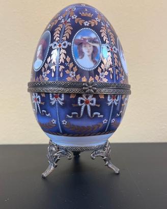 Uova portagioie vintage ceramica Paris Royal