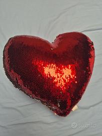 Cuscino a Cuore Double Color Reversibile