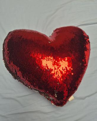 Cuscino a Cuore Double Color Reversibile