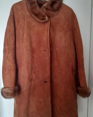 Giacca/Montone con inserti in visone tg.44