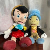 Coppia Peluche Pinocchio e grillo  (Disney Store)