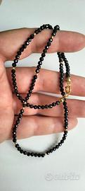 collana in zirconi neri