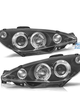 FARI PEUGEOT 206 98-08 ANGEL EYES FONDO NERO