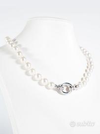 Collana in oro con perle e diamanti