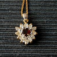 Collana vintage fiore/cuore 🌸❤️