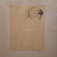 Acquaforte di Emilio Greco p. D'A 1989 Nudo Donna