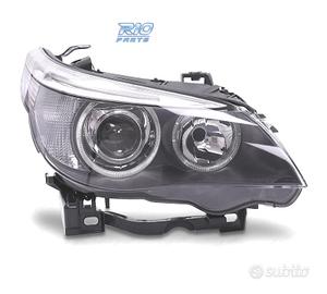 FARO BI-XENO BMW E60 05-07 ANGEL EYE SFONDO NERO D