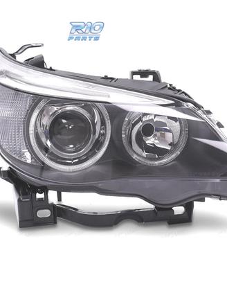 FARO BI-XENO BMW E60 05-07 ANGEL EYE SFONDO NERO D