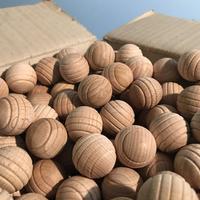 300 SFERE LEGNO FAGGIO 20 mm., rigate senza foro