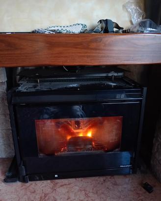 inserto caminetto a Pellet canalizzata 
