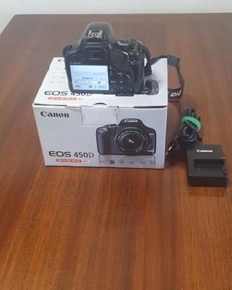 MACCHINA FOTOGRAFIA CANON 450D + OBIETTIVI + FLASH