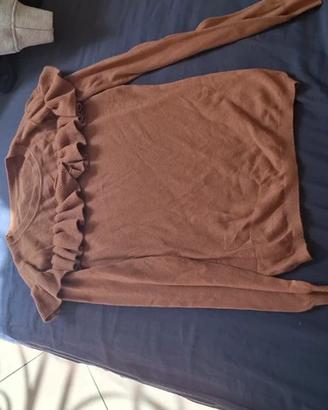 Maglione donna marrone taglia unica