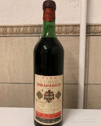 VECCHIA BOTTIGLIA VINO CORVO PALERMO 1964 VINTAGE 