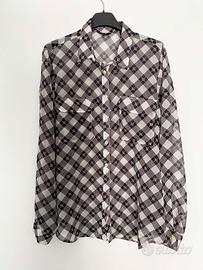 Camicetta leggera manica lunga OVS bianca/nera 48