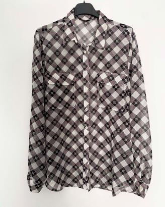 Camicetta leggera manica lunga OVS bianca/nera 48