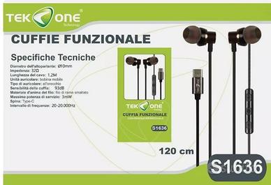 CUFFIE tipe C Tek One  auricolari 93db PERFETTE