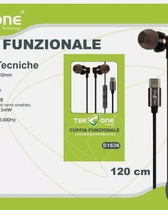 CUFFIE tipe C Tek One  auricolari 93db PERFETTE