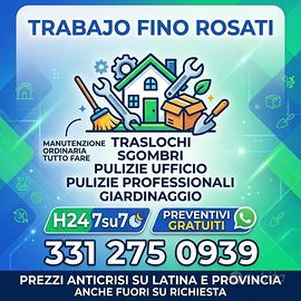 TUTTO FARE /TRASLOCHI/TRASPORTI H24 7su7