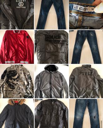2 giubbin primaverili, 2 jeans, 2 giubbini, 1 felp