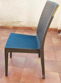 Sedie per giardino in resina effetto rattan