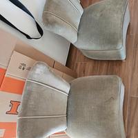 coppia poltrone vintage verdi grigio 