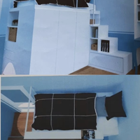 Letto soppalco singolo capiente e compatto