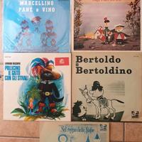 8 vinili 33 giri di fiabe con narratori famosi '80