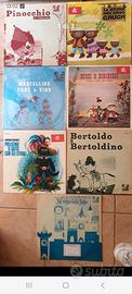 8 vinili 33 giri di fiabe con narratori famosi '80