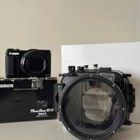 Canon PowerShot G1 X Mark II + Case subacqueo