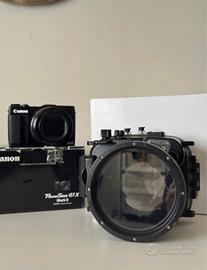 Canon PowerShot G1 X Mark II + Case subacqueo