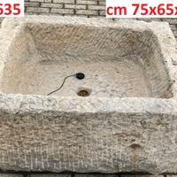 Lavello fontana vasca rustico in pietra