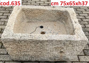 Lavello fontana vasca rustico in pietra