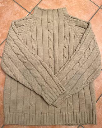 Maglione  beige da uomo con trecce