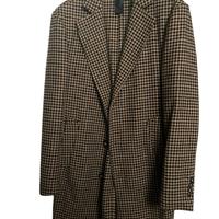 Cappotto uomo pied de poule marrone