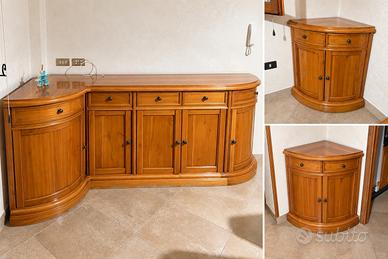 Parete attrezzata in legno pregiato