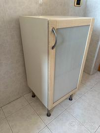 Mobiletto bagno IKEA bianco/frassino