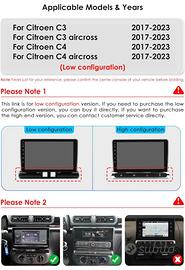 Android 13 Car Radio per Citroen C3/C3 aircross