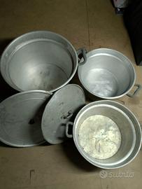 lotto pentoloni per conserve varie misure 