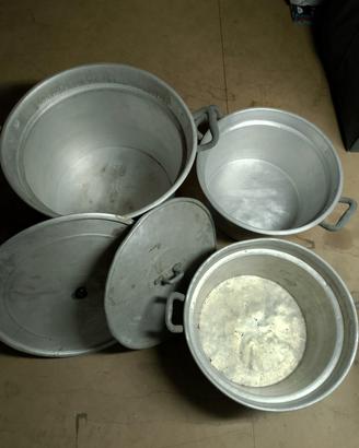 lotto pentoloni per conserve varie misure 