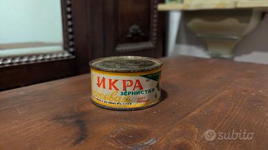 Scatoletta, lattina di caviale russo/urss vintage