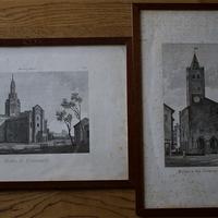 Coppia di stampe-Monza e Chiaravalle