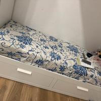 Letto contenitore con cassetiera