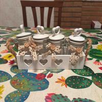 Set spezie, coperchio in ceramica e vetro