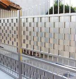 cancello e pedonale con pannelli