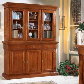 Cristalliera credenza legno massello