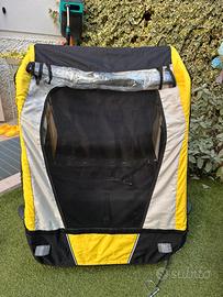 Rimorchio bici bambini e passeggino 2 in 1