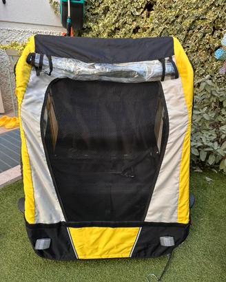 Rimorchio bici bambini e passeggino 2 in 1