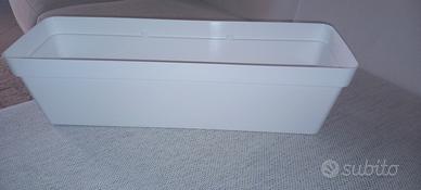 set di tre fioriere bianco